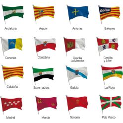 Banderas autonómicas de 120 x 180 cm